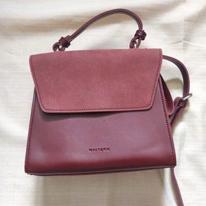 Burgundy Vintage Crossbody Handbag